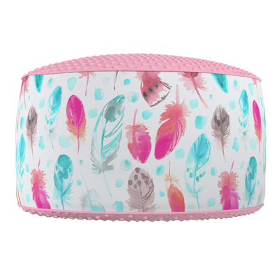 Zweifarbiger Pouf aus Minky 40x40cm