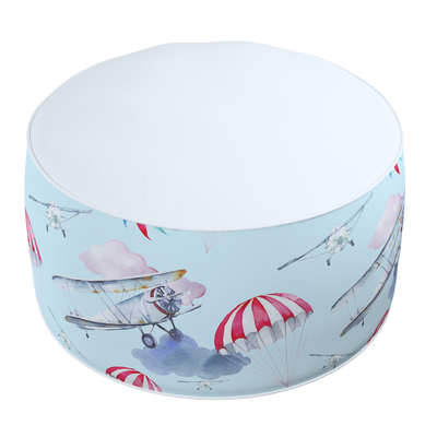 Two-coloured Coli pouf 50x25cm