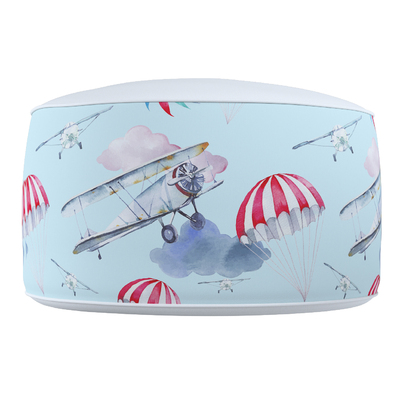 Two-coloured Coli pouf 50x25cm 50x25 cm in collection Magic Collection, fabric: 500-10