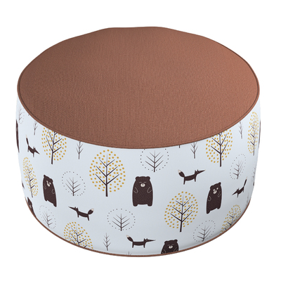 Two-coloured Coli pouf 50x25cm