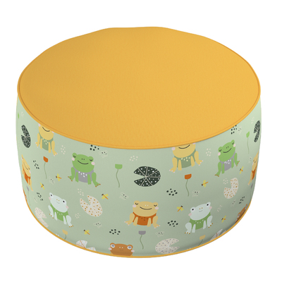 Two-coloured Coli pouf 50x25cm