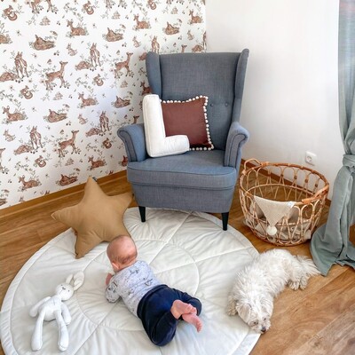 Apvalus kilimėlis 130cm kolekcijoje Posh Velvet, audinys: 704-15