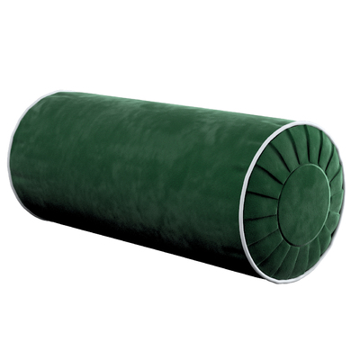 Bolster cushion with pleasts and piping
