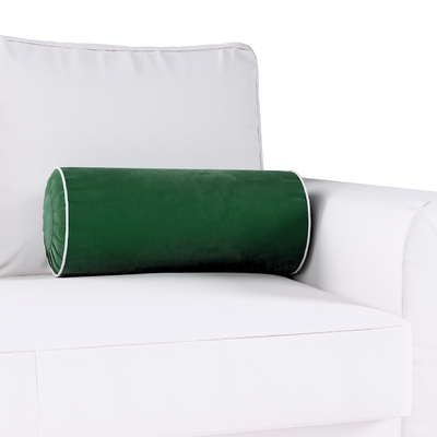 Cylinderpude med folder i velour Ø20x50cm fra kollektionen Velvet, Stof: 704-13