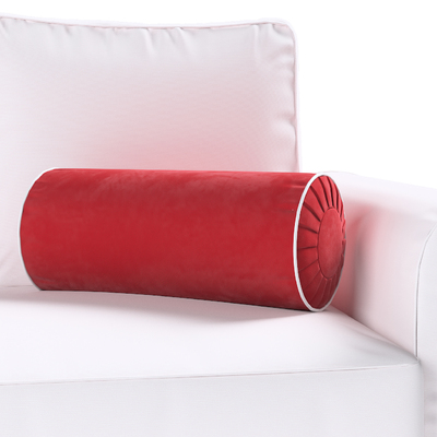 Cylinderpude med folder i velour