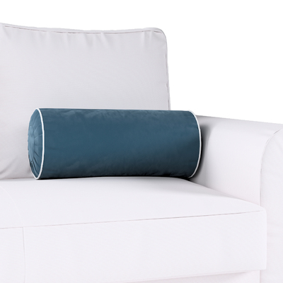 Cylinderpude med folder i velour Ø20x50cm fra kollektionen Velvet, Stof: 704-16
