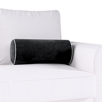 Nackenrolle mit Falten und Einfassband  von der Kollektion Velvet, Stoff: 704-17