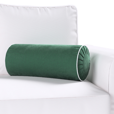 Coussin-rouleau plissé av garniture décorative