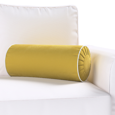 Cylinderpude med folder i velour