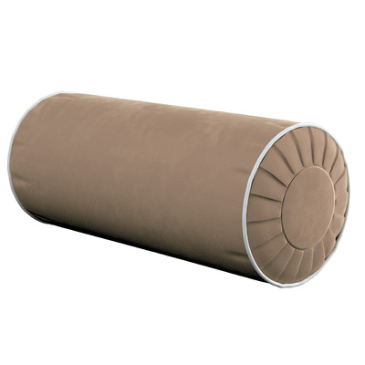 Bolster cushion with pleasts and piping