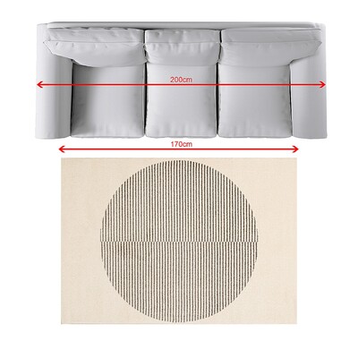Koberec Sevilla paper white/grey 120x170cm 120x170cm
