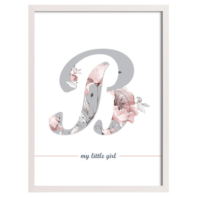 Rose Lagoon Letter 30x40cm su personalizuota raide