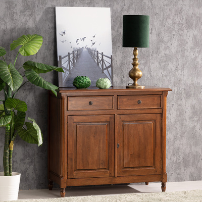 Komoda Charlie 2 szuflady, 2 drzwi, brown 100x45x90cm