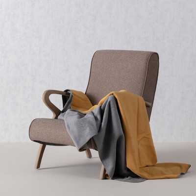 Koc Cosy Home 150x200cm  Mustard&Grey
