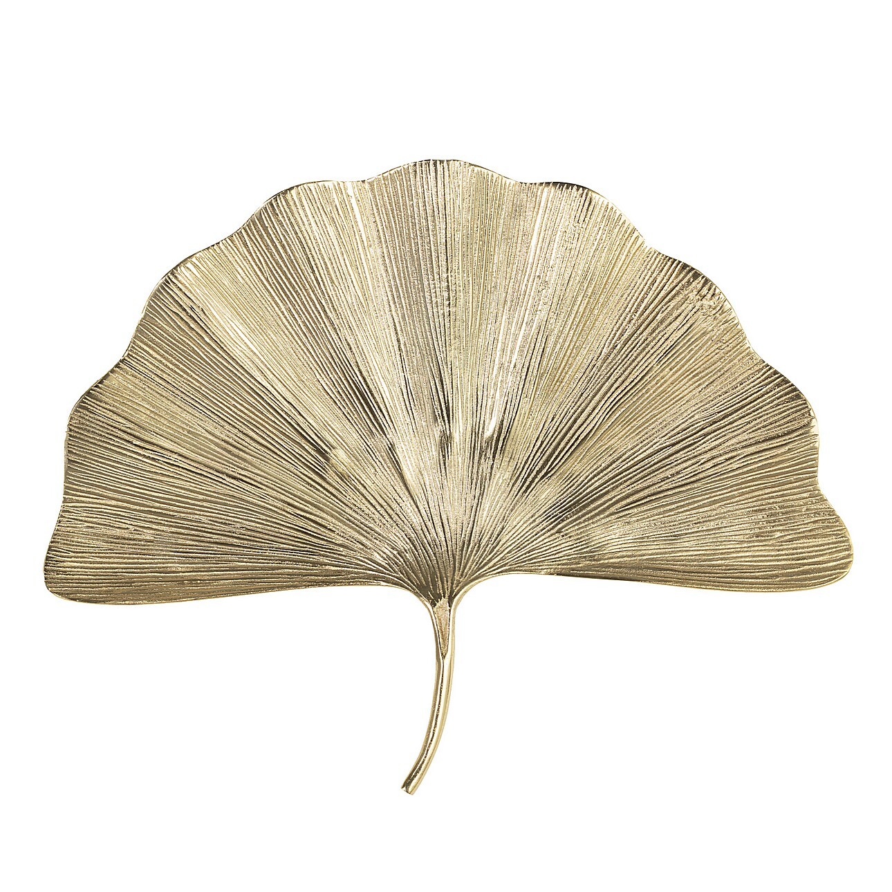 Levně Dekoria Nástěnná dekorace Ginkgo Gold II výška 59cm, 76 x 7,5 x 59 cm