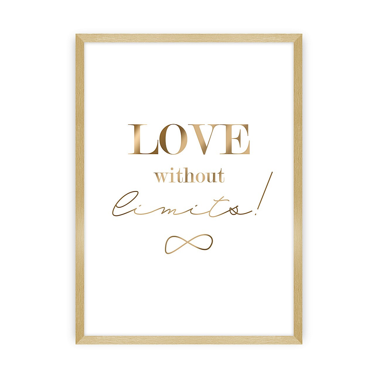 Wandbild Love Gold, 30 x 40 cm günstig online kaufen