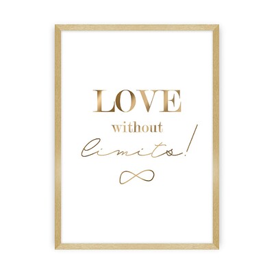 Obraz Love Gold 30 x 40 cm