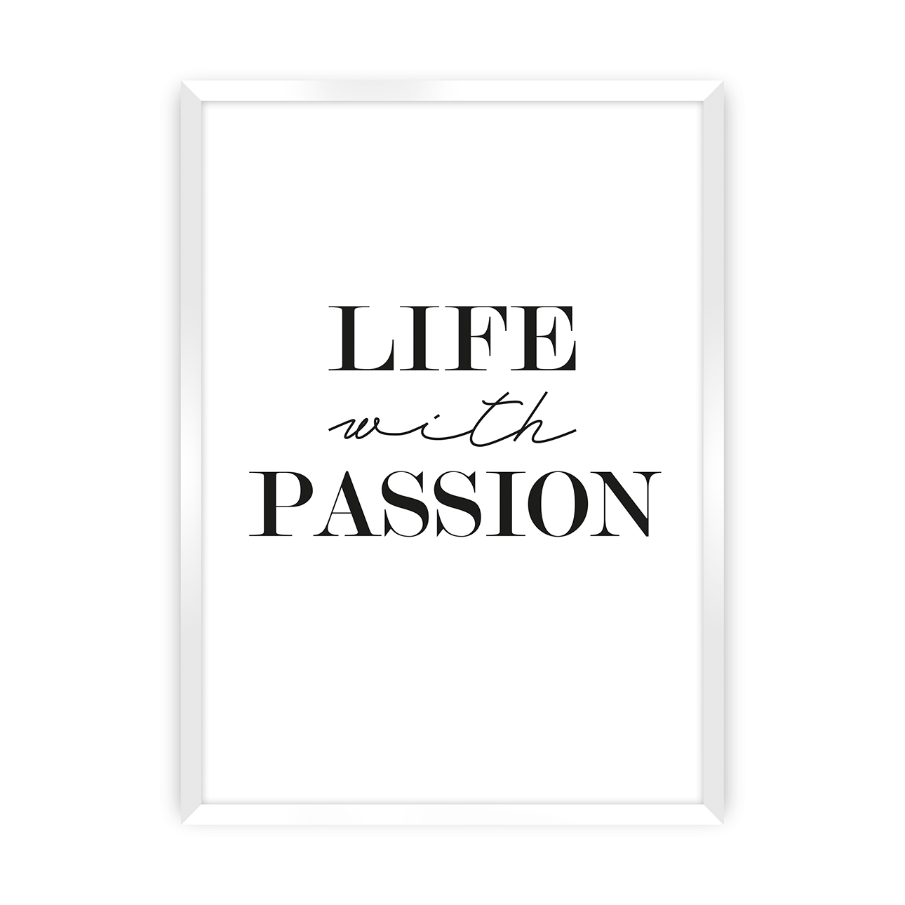 Poster Passion Black, 40 x 50 cm , Rahmen wählen: weiss günstig online kaufen