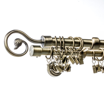 Double curtain rod Doris antique gold 160 cm 160 cm