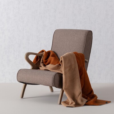 Kuscheldecke Cotton Cloud 150x200cm Beige&Cognac