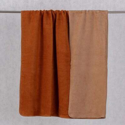 Deka Cotton Cloud 150x200cm Cognac&Beige 150 x 200 cm