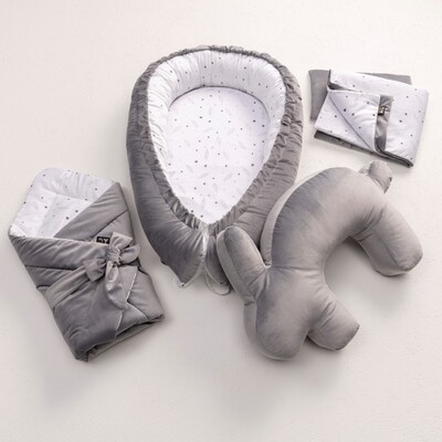 Rożek Velvet Nest Premium gray