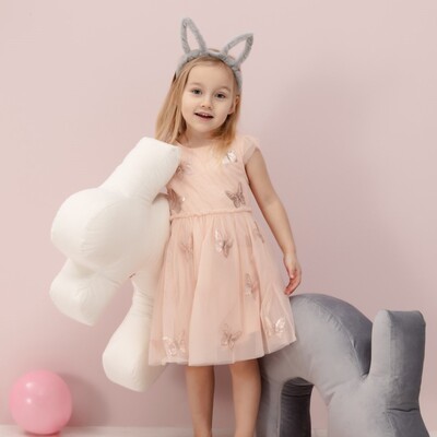Velvet Bunny cream maitinimo pagalvė 79x60cm