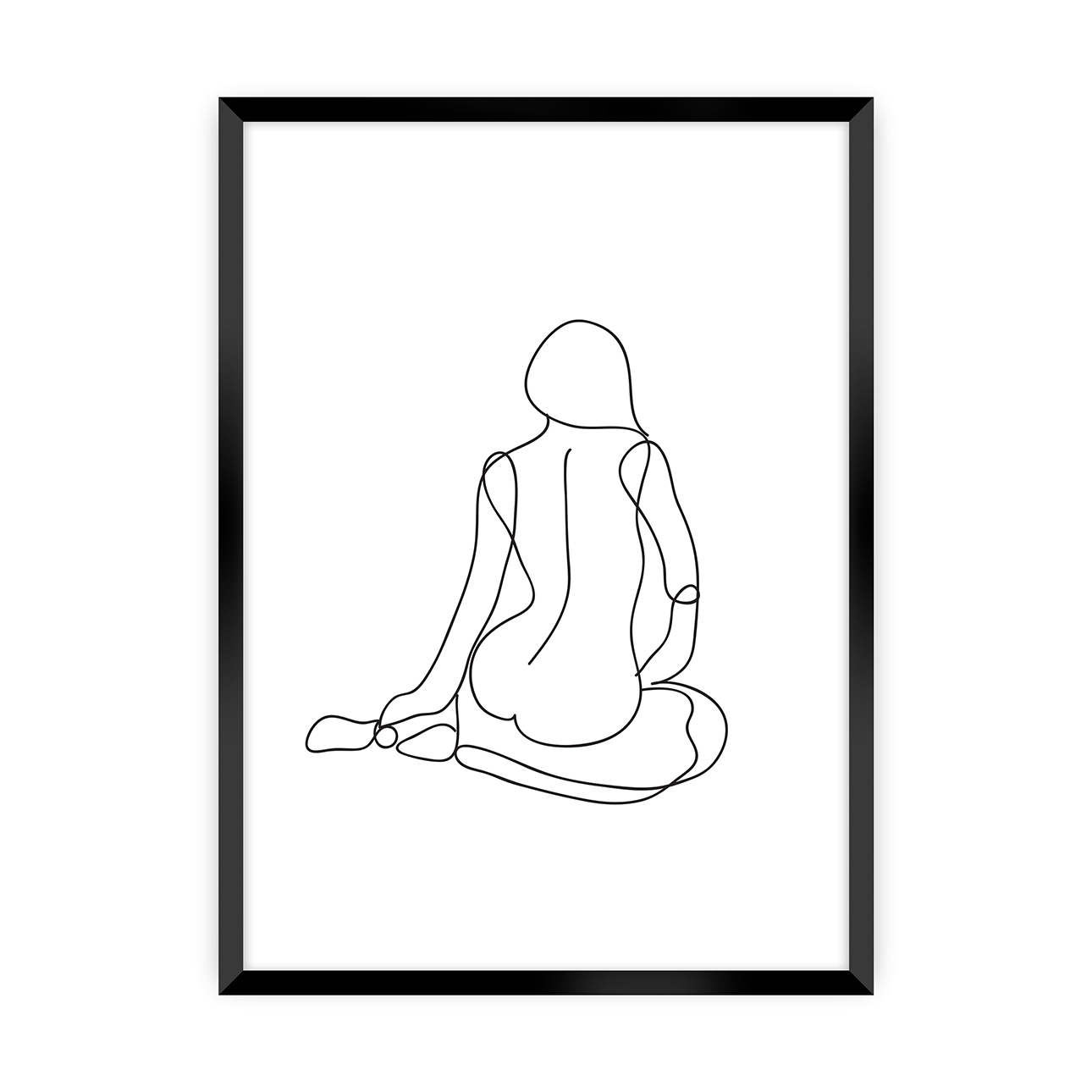 Dekoria Plakát Figure Line I, 21 x 30 cm , Výběr rámečku: Černý