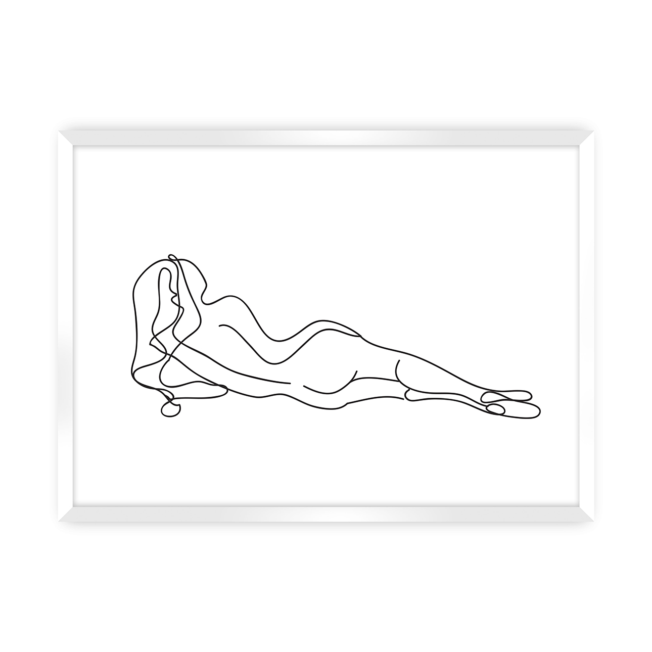 Poster Figure Line III, 50 x 40 cm , Ramka: Biała günstig online kaufen