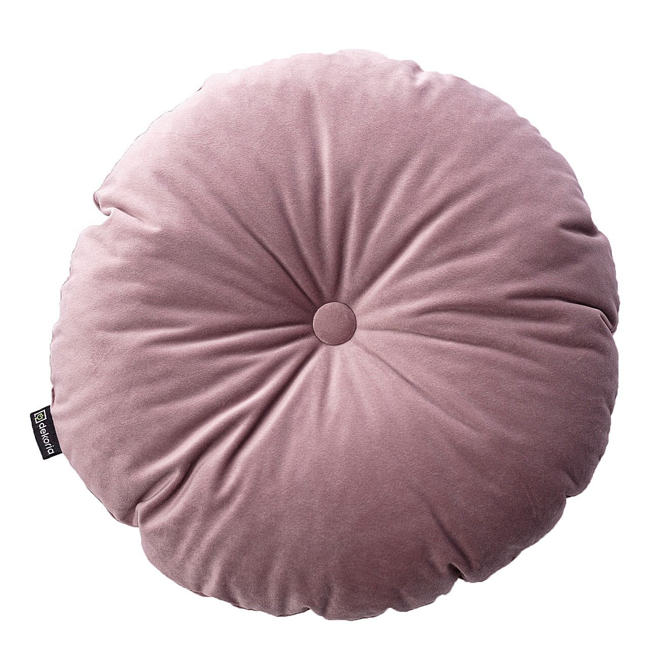 Dekoria Okrúhly vankúš s gombíkom, Gammelrosa, ⌀40 cm, Velvet, 704-14