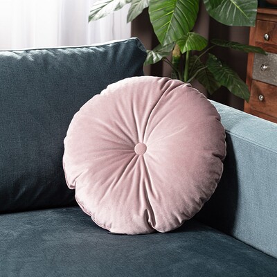 Round pillow with button