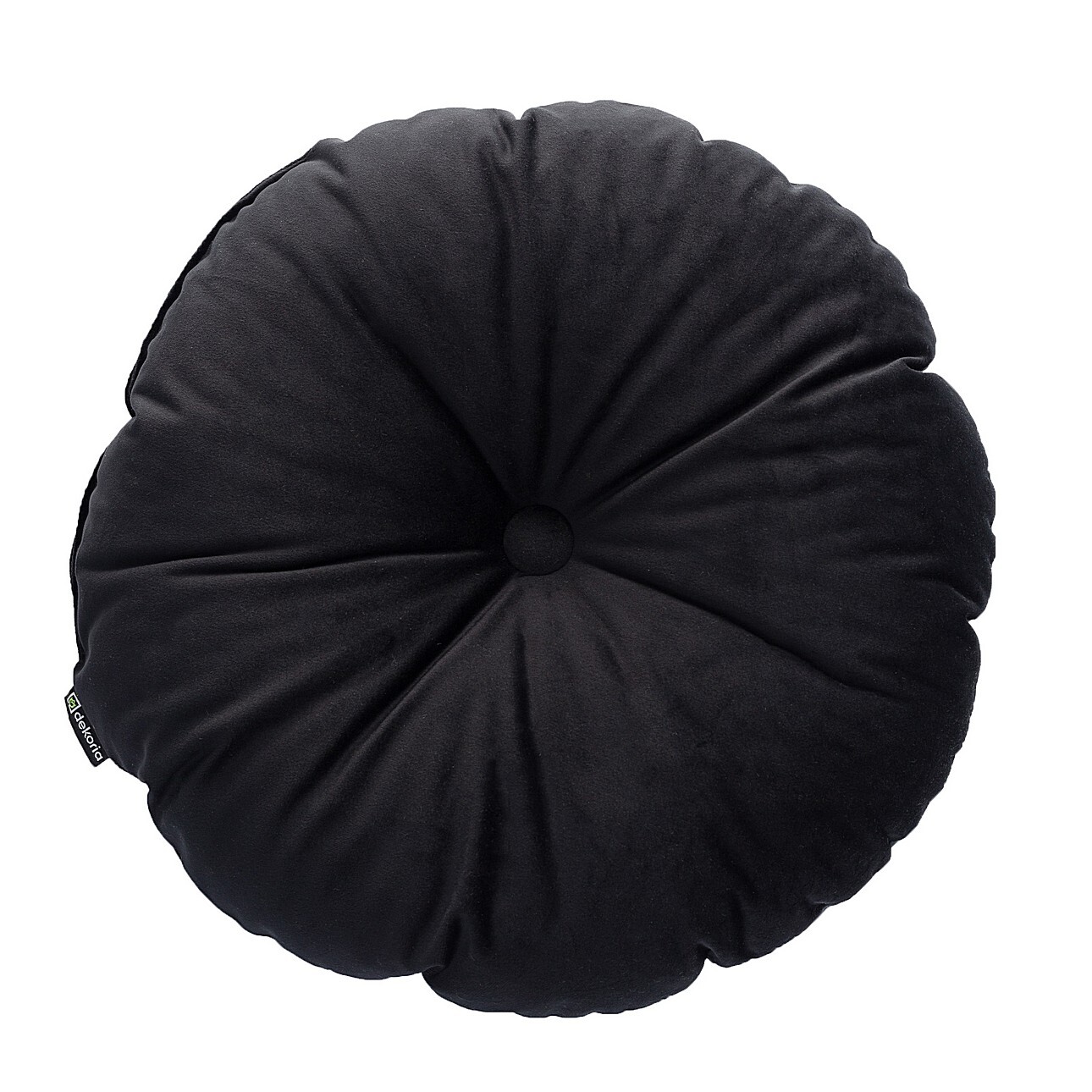 Dekoria Okrúhly vankúš s gombíkom, Sort, ⌀40 cm, Velvet, 704-17