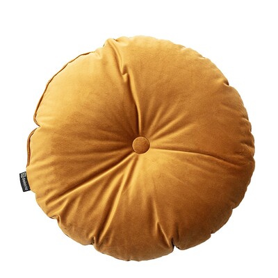 Round pillow with button