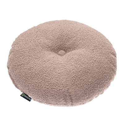 Rund velourpude ⌀37 cm fra kollektionen Teddy, Stof: 702-84