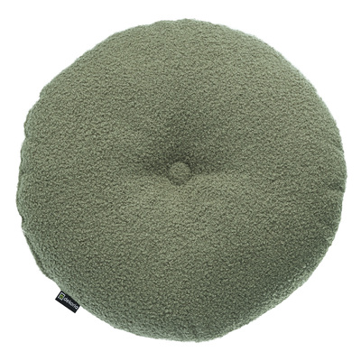 Rund velourpude ⌀37 cm fra kollektionen Teddy, Stof: 702-85