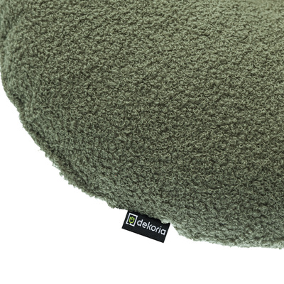 Rund velourpude ⌀37 cm fra kollektionen Teddy, Stof: 702-85