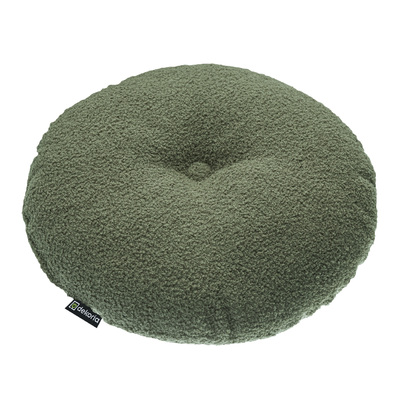 Rund velourpude ⌀37 cm fra kollektionen Teddy, Stof: 702-85
