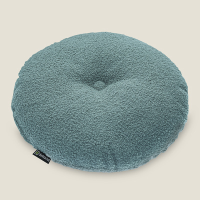 Rund velourpude ⌀37 cm fra kollektionen Teddy, Stof: 702-86