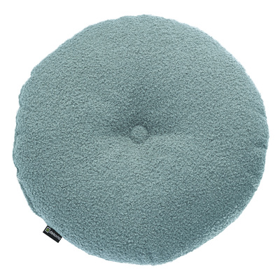 Rund velourpude ⌀37 cm fra kollektionen Teddy, Stof: 702-86