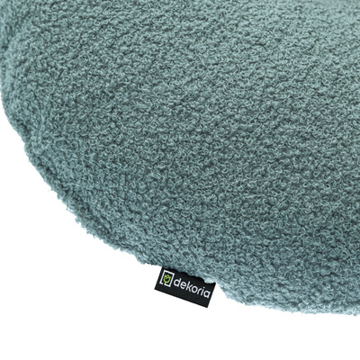 Rund velourpude ⌀37 cm fra kollektionen Teddy, Stof: 702-86