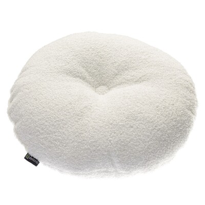 Rund velourpude ⌀37 cm fra kollektionen Teddy, Stof: 702-80