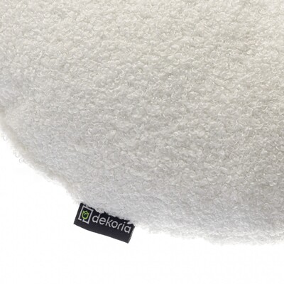Rund velourpude ⌀37 cm fra kollektionen Teddy, Stof: 702-80