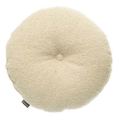 Rund velourpude ⌀37 cm fra kollektionen Teddy, Stof: 702-81
