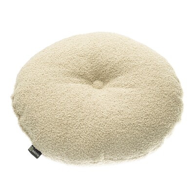 Rund velourpude ⌀37 cm fra kollektionen Teddy, Stof: 702-81