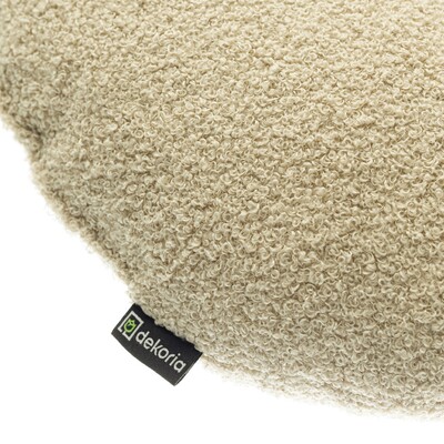 Rund velourpude ⌀37 cm fra kollektionen Teddy, Stof: 702-81