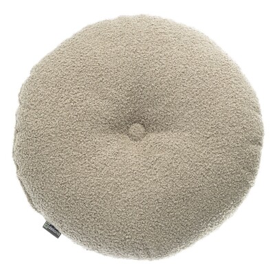 Rund velourpude ⌀37 cm fra kollektionen Teddy, Stof: 702-82