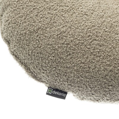 Rund velourpude ⌀37 cm fra kollektionen Teddy, Stof: 702-82