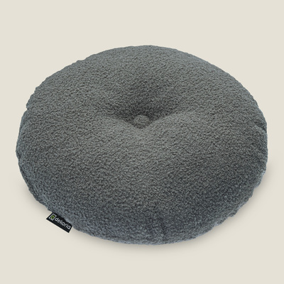Rund velourpude ⌀37 cm fra kollektionen Teddy, Stof: 702-83