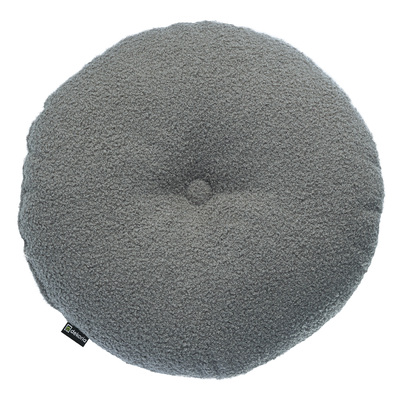 Rund velourpude ⌀37 cm fra kollektionen Teddy, Stof: 702-83
