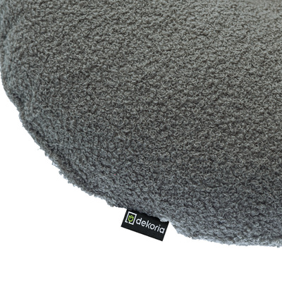 Rund velourpude ⌀37 cm fra kollektionen Teddy, Stof: 702-83